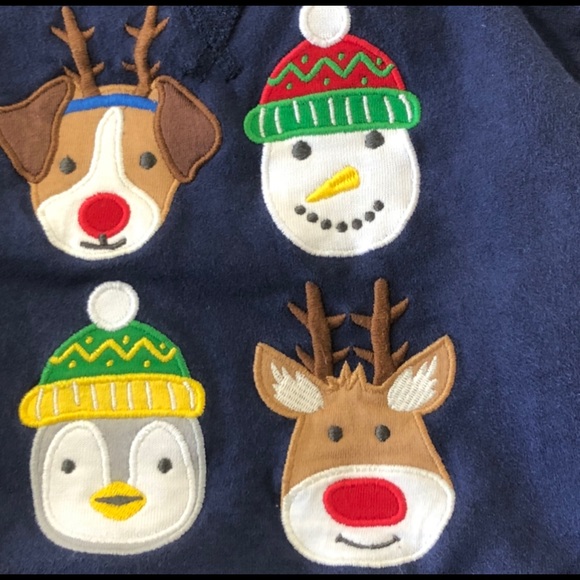 Baby Boys Christmas Holiday Matching Set Snowman, Reindeer, Penguin, 6-12 Mo - Picture 4 of 10